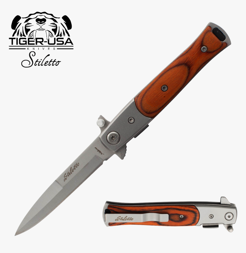 25 Inch Godfather Style Stiletto Style Folding Knife - Stiletto Style Knife, HD Png Download, Free Download