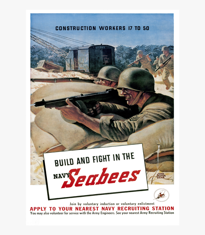 Ww2 Seabee Poster, HD Png Download, Free Download