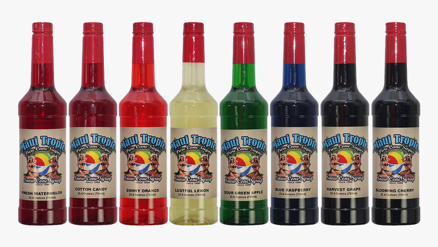 4 Ounce Bottles Of Maui Tropic Snow Cone Syrup With - Punsch, HD Png Download, Free Download