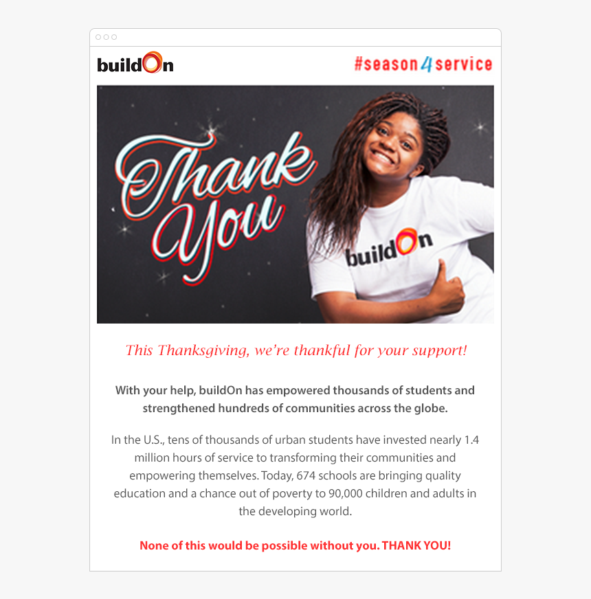 Nonprofit Donor Thank-you Emails - Year End Appeal, HD Png Download, Free Download