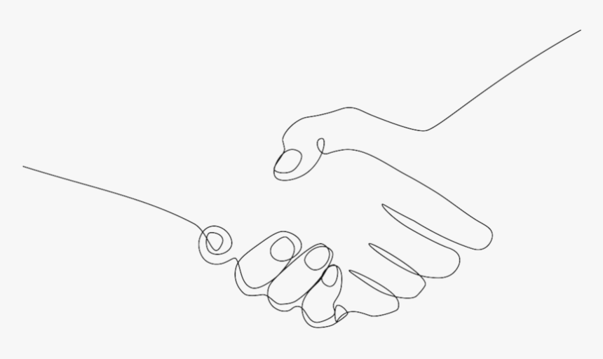 Handshake - Sketch, HD Png Download, Free Download