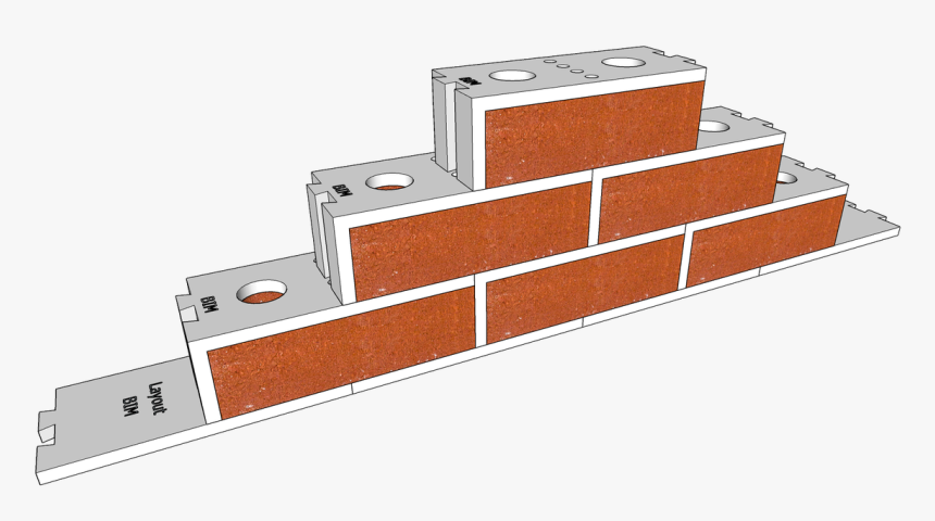 Single Wythe Wall Section - Brickwork, HD Png Download, Free Download