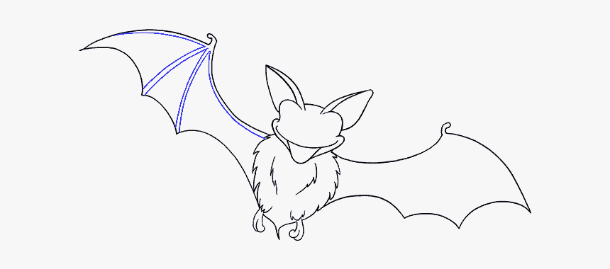How To Draw A Bat In A Few Easy Steps Easy Drawing - Draw Bat Wings Easy, HD Png Download, Free Download