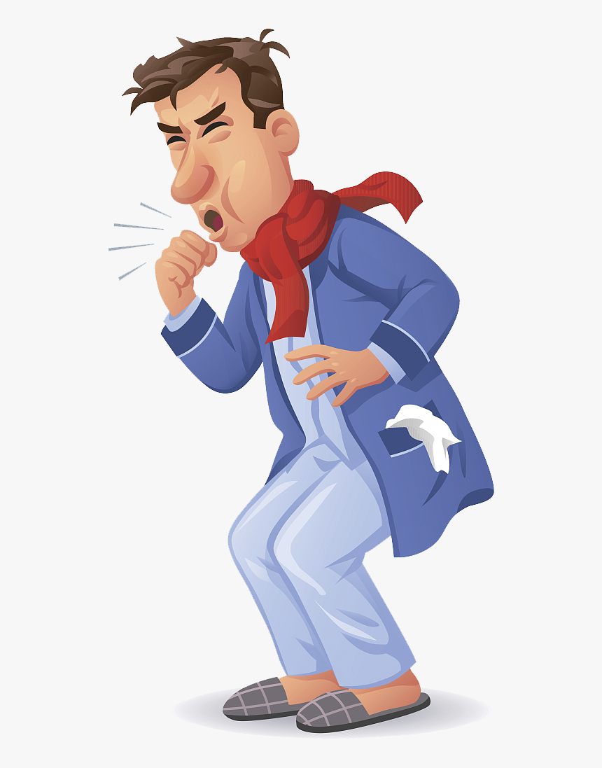 Colds, Character Disease Coughs Pneumonia Cough Legionellosis - Cough Clipart, HD Png Download, Free Download