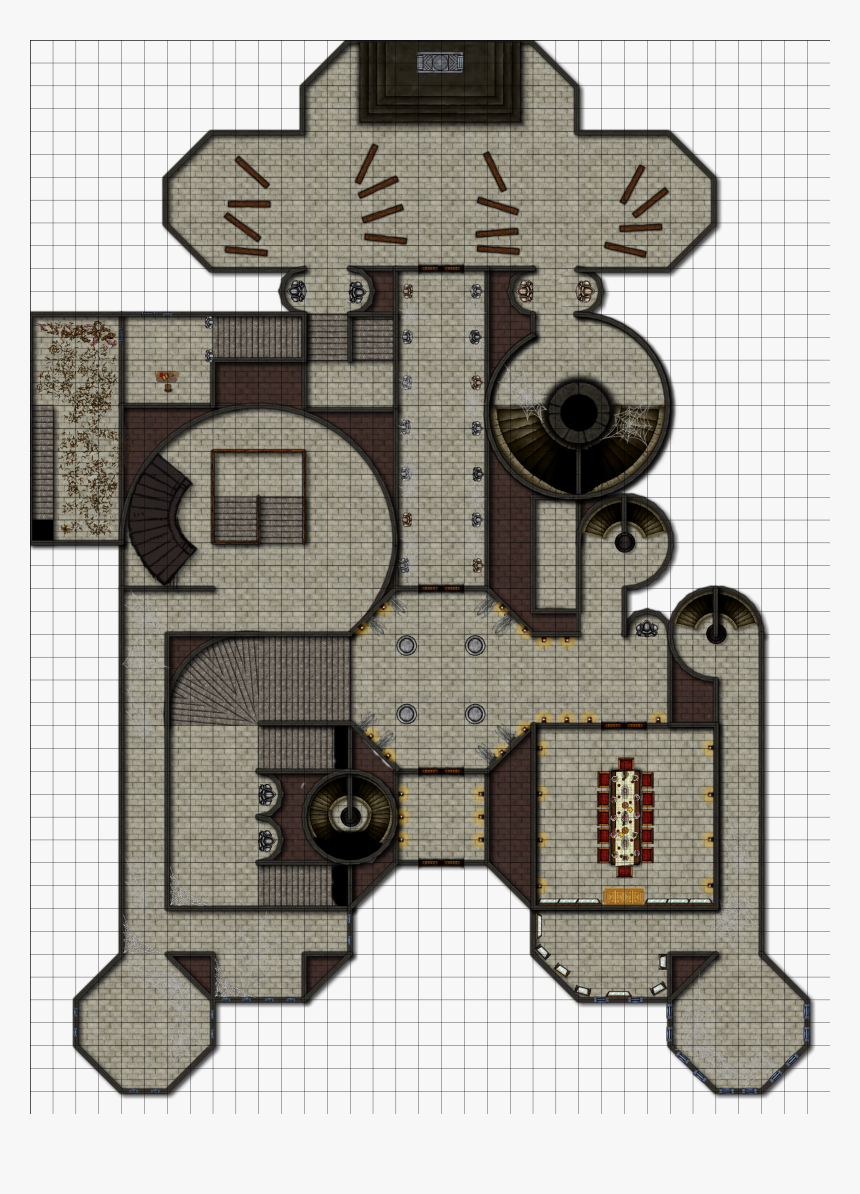 Castle Ravenloft Top Down Map, HD Png Download, Free Download