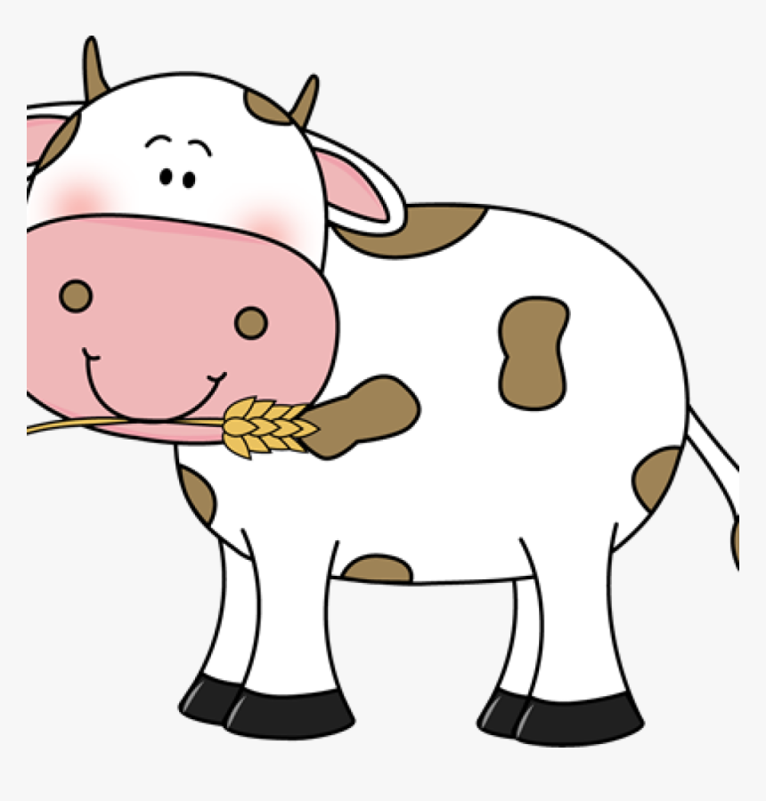 Free Cow Clipart Free Cow Clip Art Cow With Wheat In - Cow Clipart Transparent Background, HD Png Download, Free Download