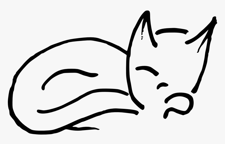 14 Simple Cute Cats Png Transparent Svg - Line Art, Png Download, Free Download