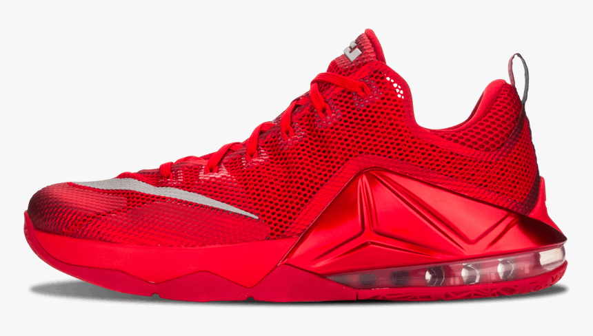 Nike Lebron 12 Low "all Over Red - Transparent Nike Red Shoe Png, Png Download, Free Download