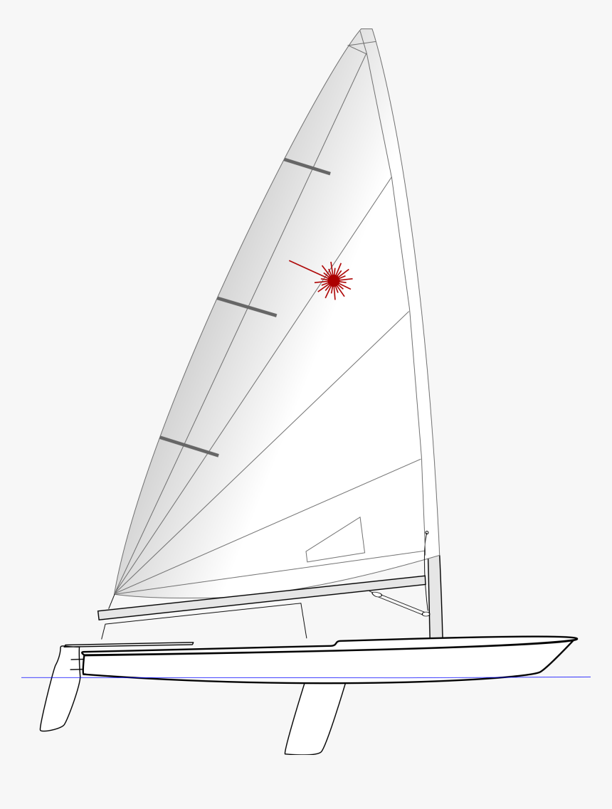 Laser Sailboat Line Drawing, HD Png Download, Free Download