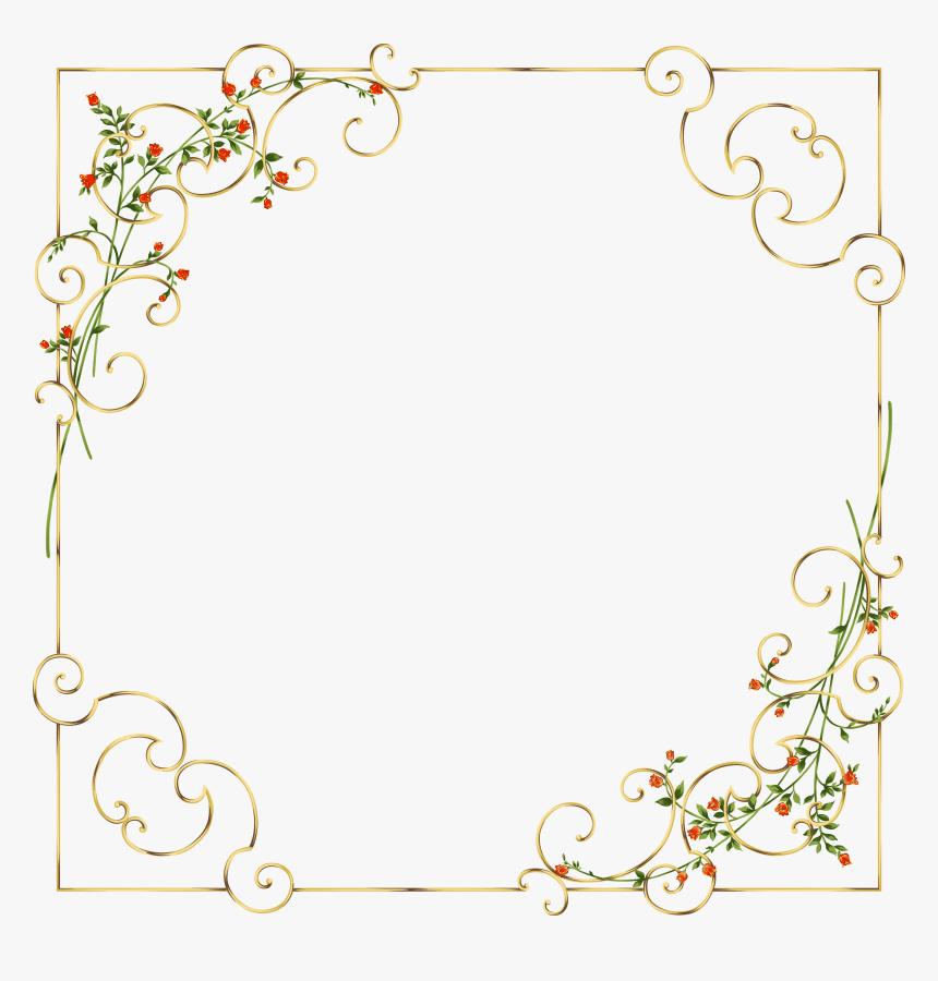 Floral Frame Png, Transparent Png, Free Download