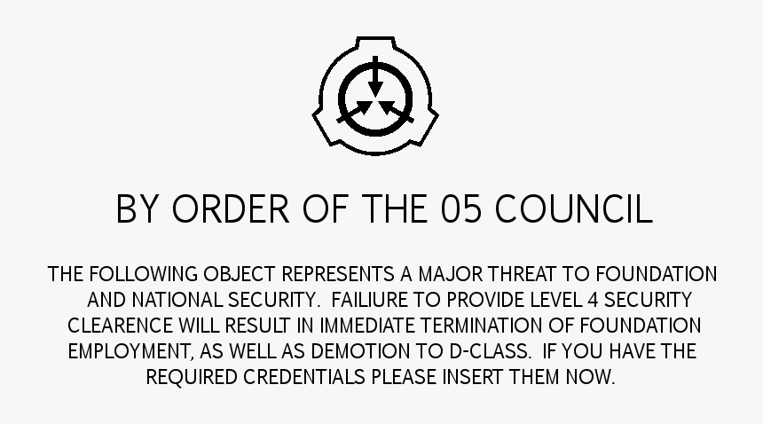 Notice - Scp Foundation, HD Png Download, Free Download