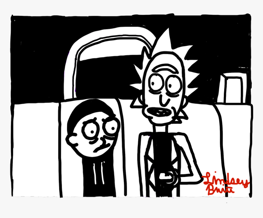 Rick And Morty Png Black And White - Morty Smith, Transparent Png, Free Download