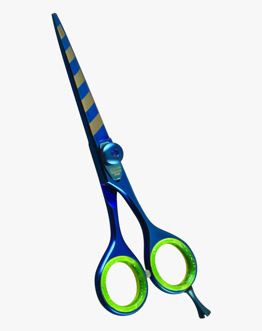 Samurai Hair Cutting Scissor Blue Titanium With Beautiful - Scissors, HD Png Download, Free Download