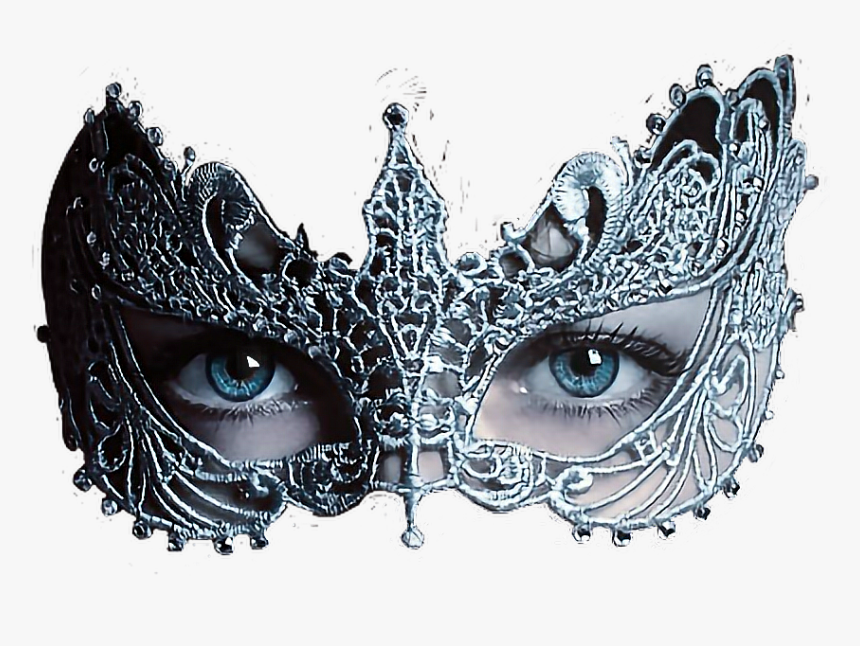 #beauty #eyesblue #mask #silver #50shadesofgrey #freetoedit - Anastasia Steele With Mask, HD Png Download, Free Download