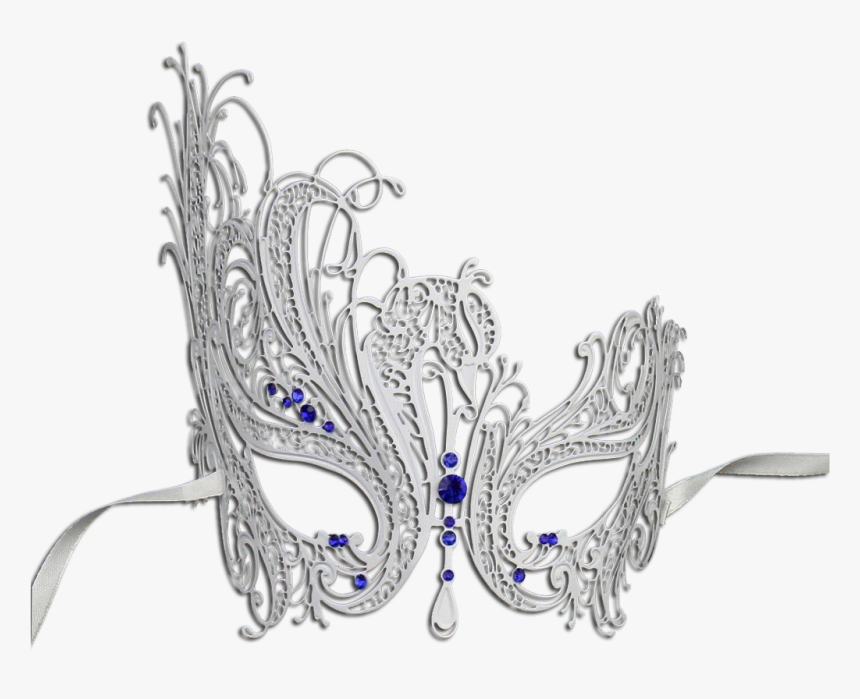 White Series Swan Metal Filigree Laser Cut Venetian - Mask, HD Png Download, Free Download