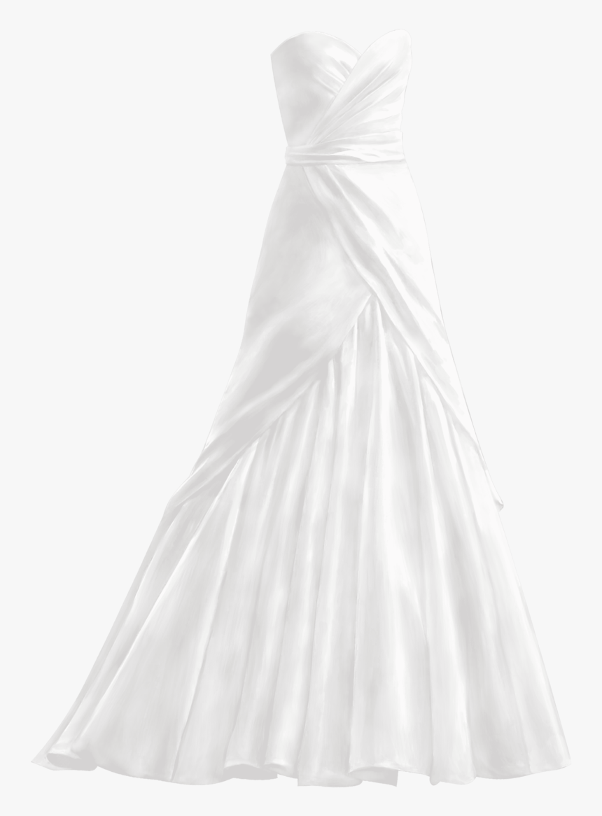 White Wedding Dress - Gown, HD Png Download, Free Download