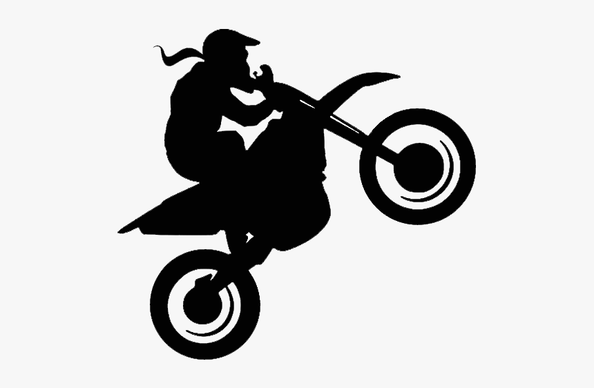 Bike Stunt Black Sticker Vinyl, HD Png Download, Free Download