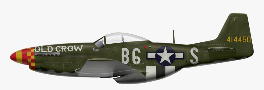 P-51d "old Crow - P 51 Mustang Side View, HD Png Download, Free Download