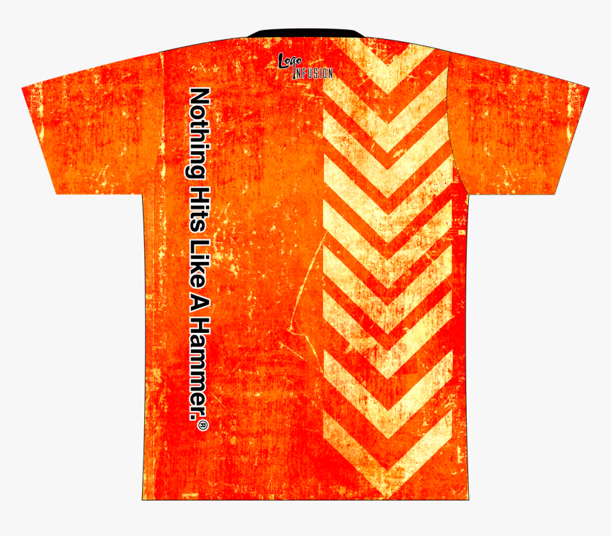 Team Sports Hammer Caution Tape Dye-sublimated Bowling - Full Sublimation Shirt Orange, HD Png Download, Free Download