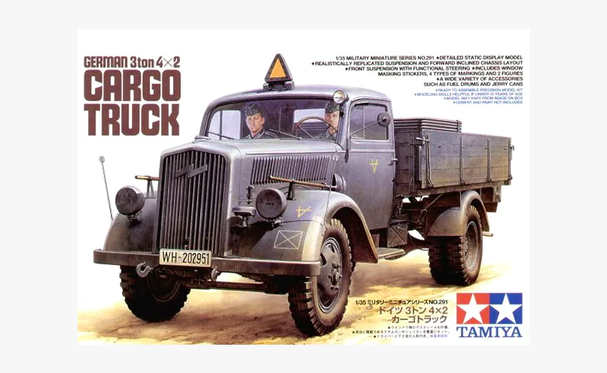 Tamiya 35291 German 3ton 4x2 Cargo Truck, HD Png Download, Free Download