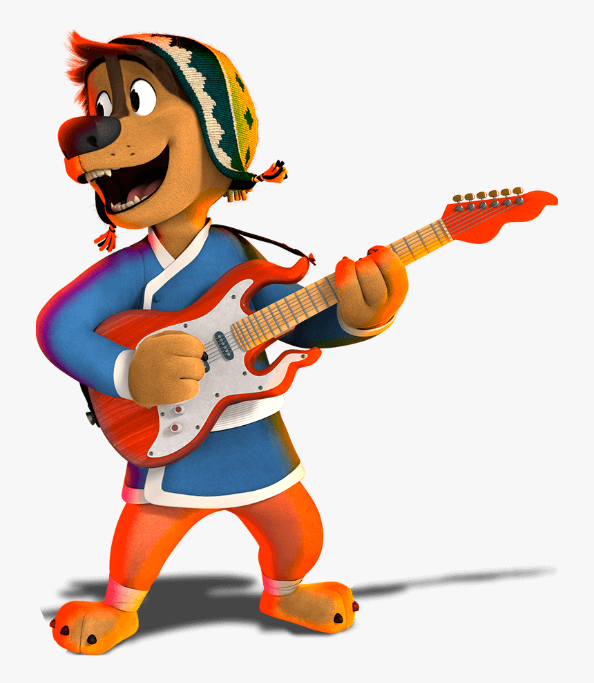 Cat Playing Guitar Clipart - Dog Playing Guitar Cartoon, HD Png Download, Free Download