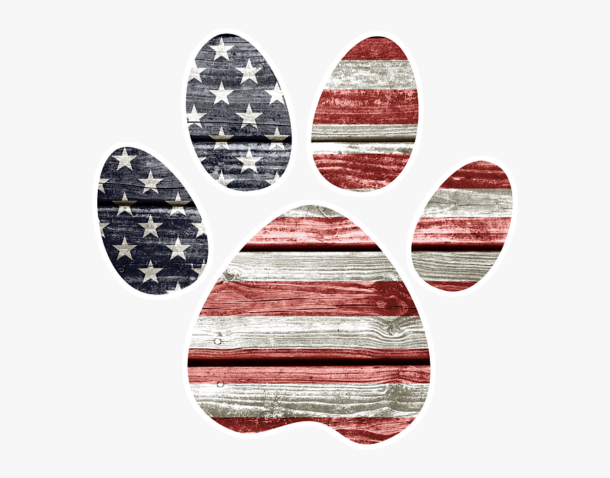 Paw Print American Flag, HD Png Download, Free Download