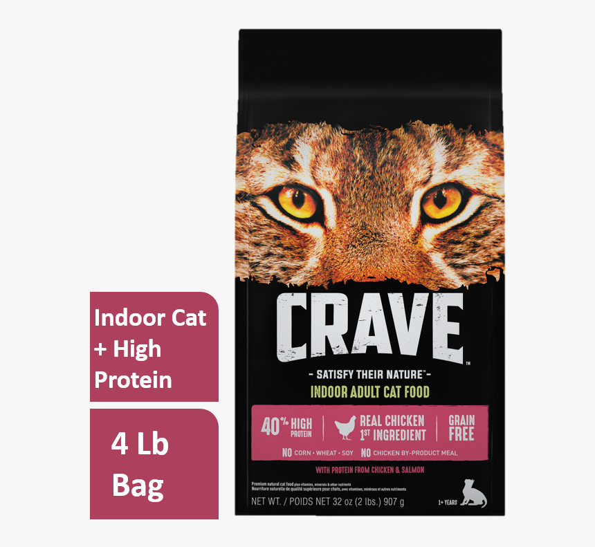 Crave Grain Free High Protein Indoor Adult Dry Cat - Crave Cat Food, HD Png Download, Free Download