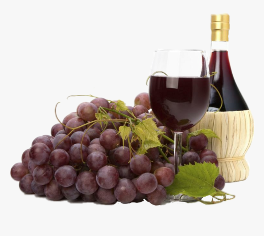 Red Wine With Grapes , Png Download - Red Wine And Grapes, Transparent Png, Free Download