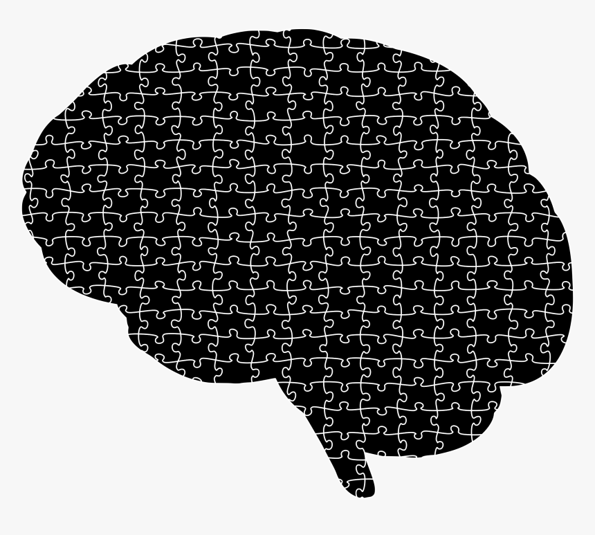 Psychology Clipart Puzzle Head - Brain Puzzle Black And White, HD Png Download, Free Download