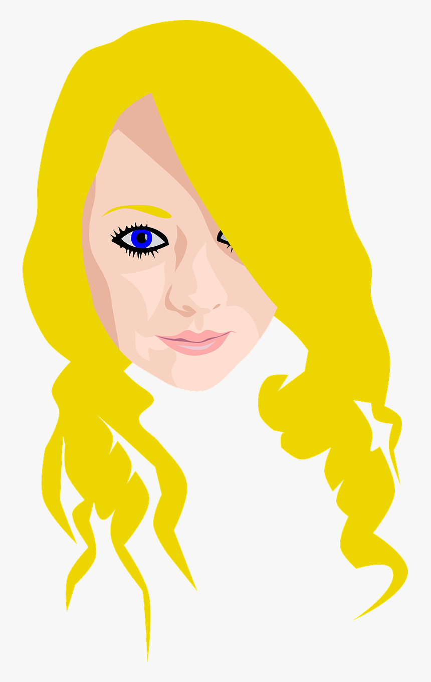 Blonde Hair And Blue Eyes Cartoon, HD Png Download, Free Download