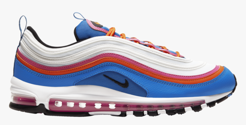 white pink and blue air max 97