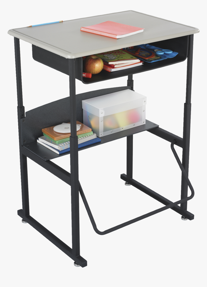 Safco Alphabetter Desk With Bookboxx Student Desks - Standing Desk Foot Bar, HD Png Download, Free Download
