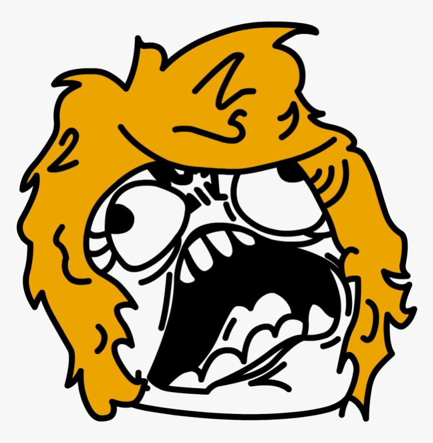 Trollface Girl Png Pic - Angry Troll Face Png, Transparent Png, Free Download