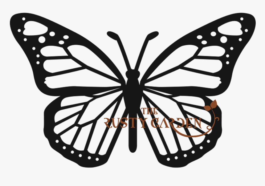 Monarch Butterfly Tattoo Black And White, HD Png Download - kindpng