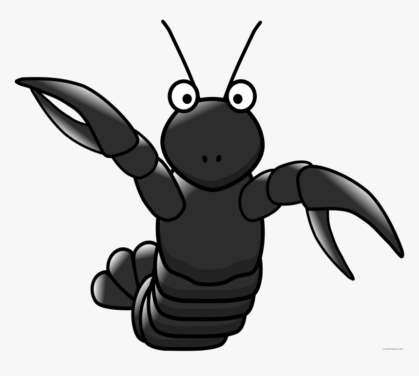Cartoon Lobster Animal Free Black White Images - Lobster Clipart Png, Transparent Png, Free Download