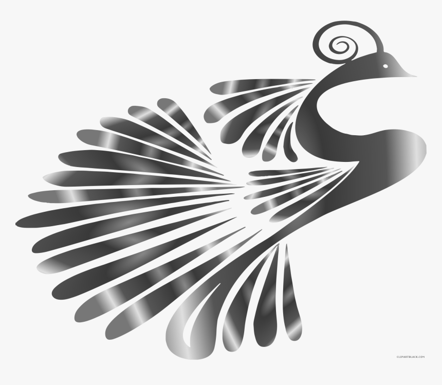 Grayscale Clipartblack Com Animal Free Black White - Peacock Clipart, HD Png Download, Free Download