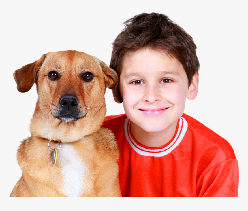 Boy And Dog Png Image - Human Being And Animals, Transparent Png, Free Download