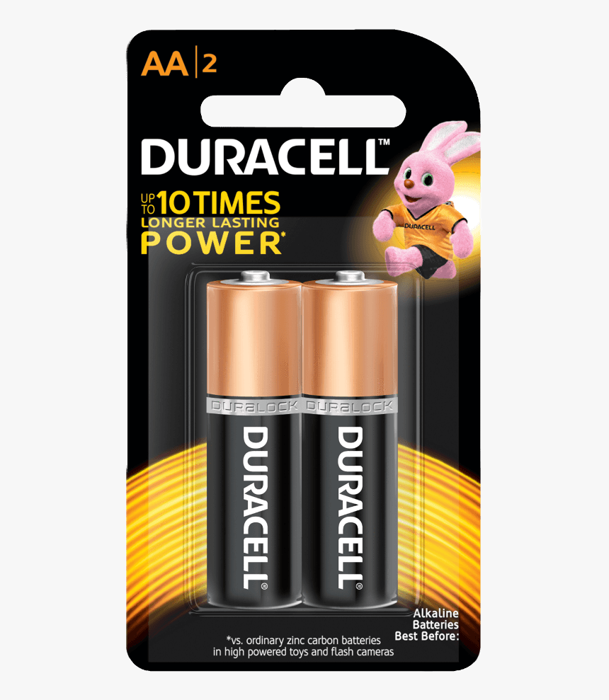 Duracell Alkaline Batteries Aa2 - 9 Volt Duracell 9v Battery, HD Png Download, Free Download