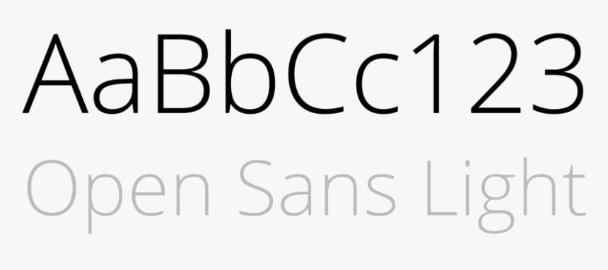 Typeface Open Sans Light - Monochrome, HD Png Download, Free Download