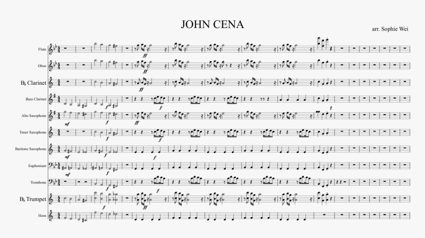 Transparent John Cena Png - Christmas Around The World Sheet Music, Png Download, Free Download