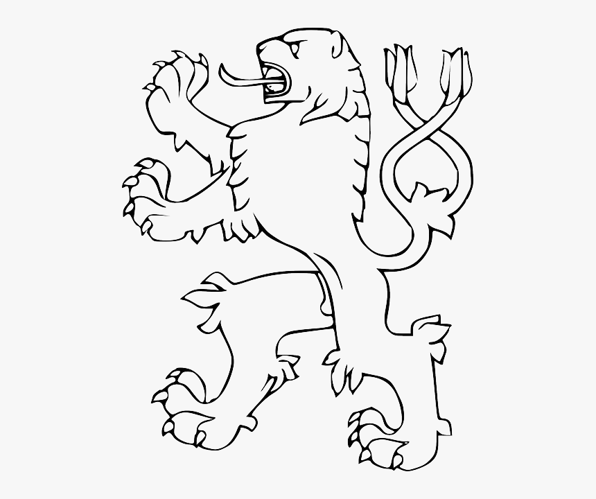 Czech Lion Png Clipart Lion Clip Art - Lion With Two Tails, Transparent Png, Free Download
