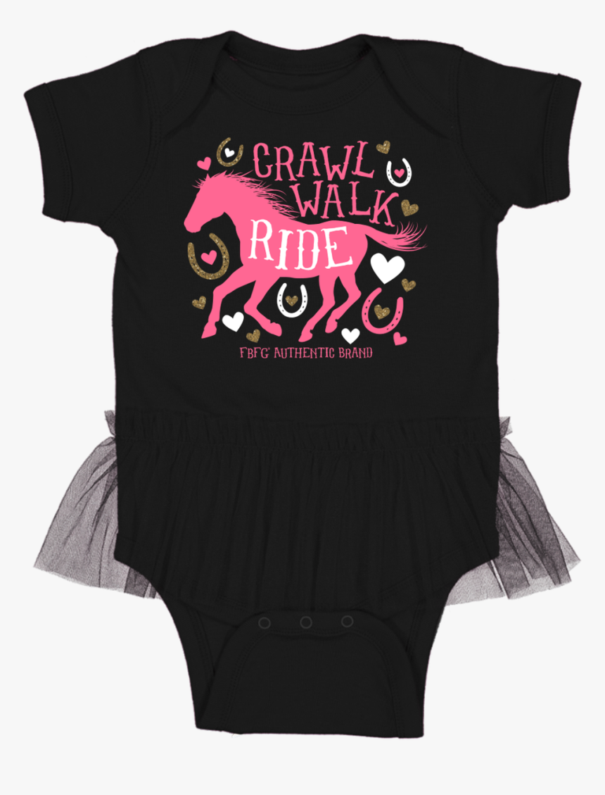 Farm Girl Walk Crawl Ride Horse Tutu Onesie - Give Me Angpao, HD Png Download, Free Download