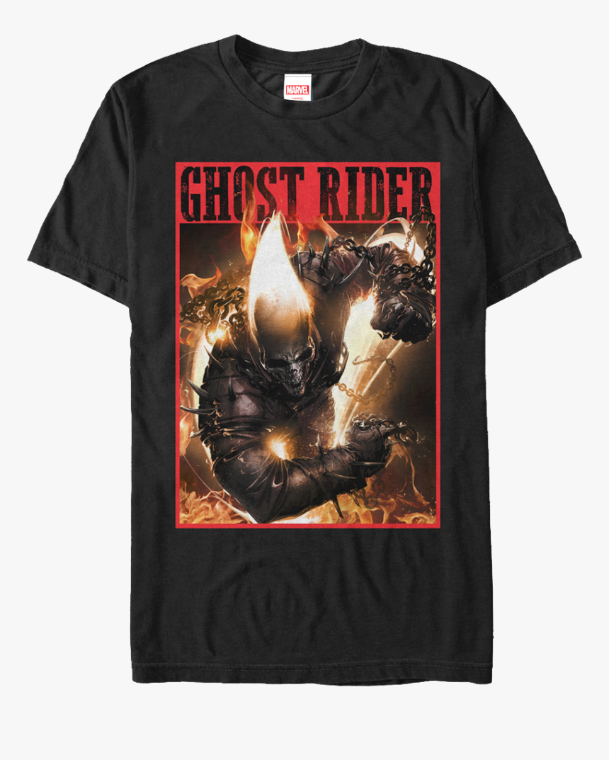 On Fire Ghost Rider T-shirt - Shadowland Ghost Rider, HD Png Download, Free Download