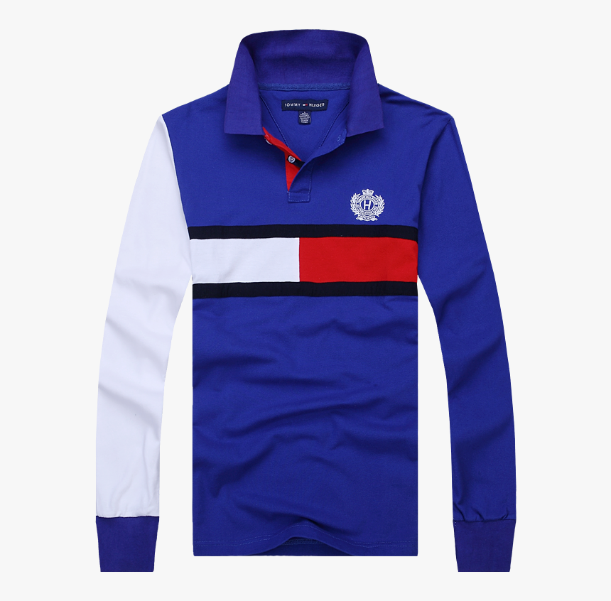 Ralph Lauren Mesh Polo Men Long Sleeved Blue White,polo - Long Sleeve Blue White And Red Polo Shirt, HD Png Download, Free Download