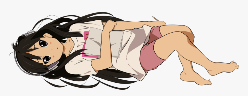 Girl Laying Down Png - Mio Akiyama, Transparent Png, Free Download