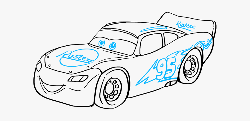 How To Draw Lightning Mcqueen - Draw Mcqueen, HD Png Download, Free Download
