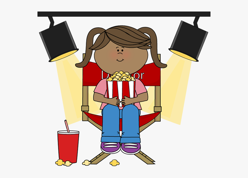 Girl Eat Popcorn Clipart, HD Png Download, Free Download