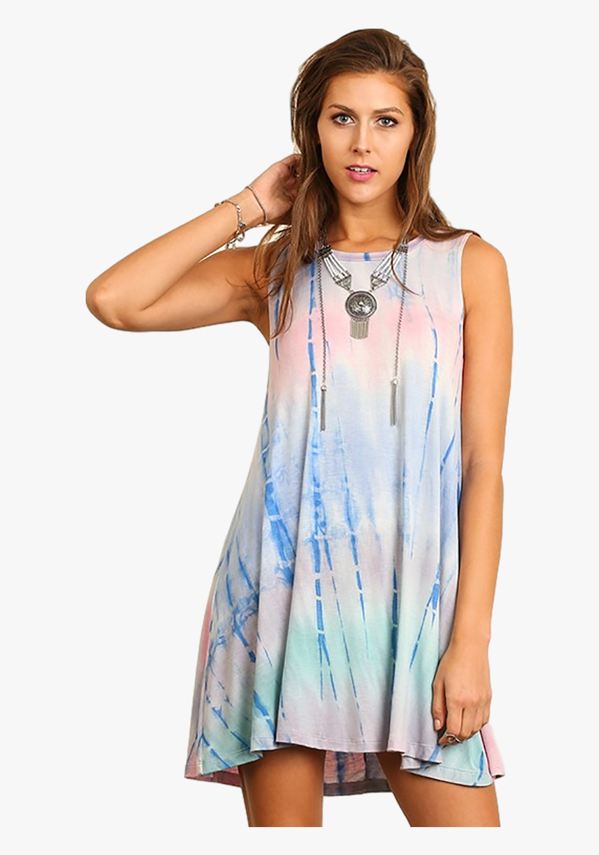 Women"s Junior"s Pink & Blue Tie Dye Boho Music Festival - Photo Shoot, HD Png Download, Free Download