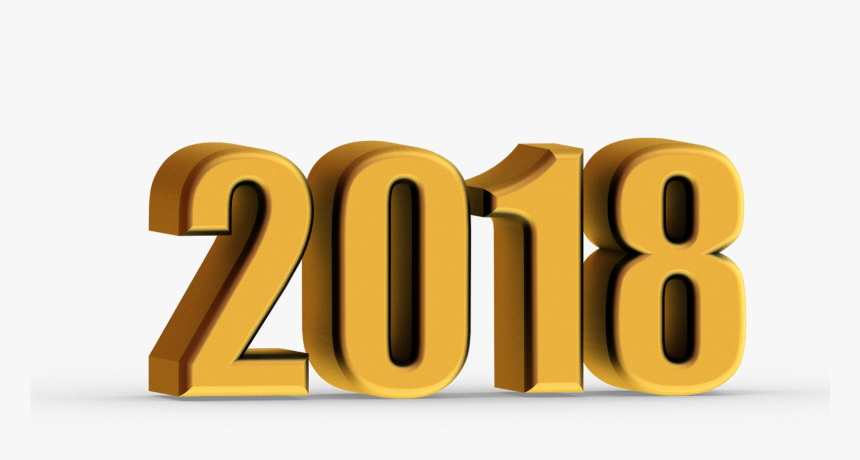 2018 Gold Happy New Year Png Clip Art - Happy New Year 2019 3d Png, Transparent Png, Free Download