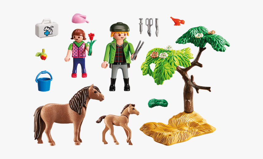 Vet With Pony And Foal - Playmobil 5687, HD Png Download, Free Download